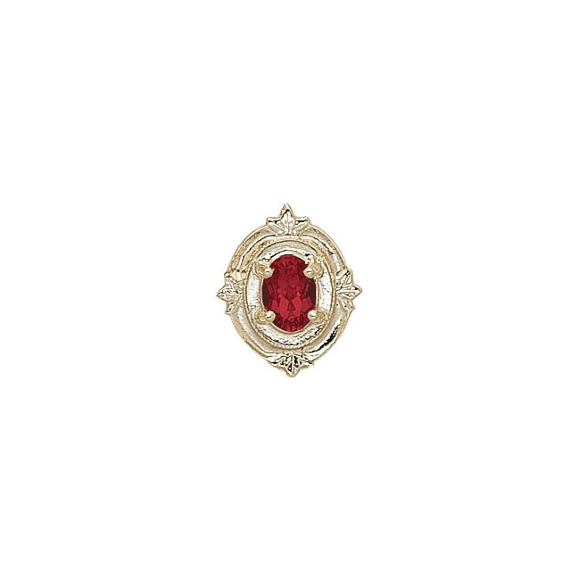 14 Karat Gold Garnet Slide