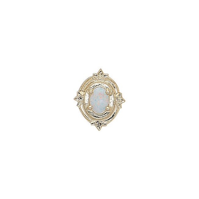 14 Karat Gold Opal Slide