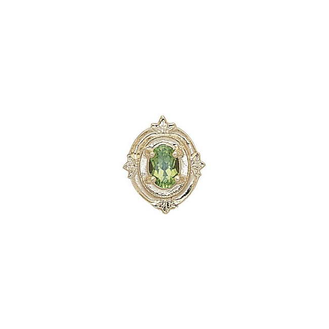 14 Karat Gold Peridot Slide