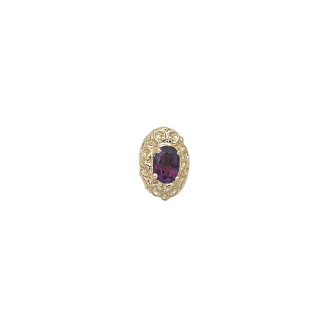 14 Karat Gold Amethyst Slide