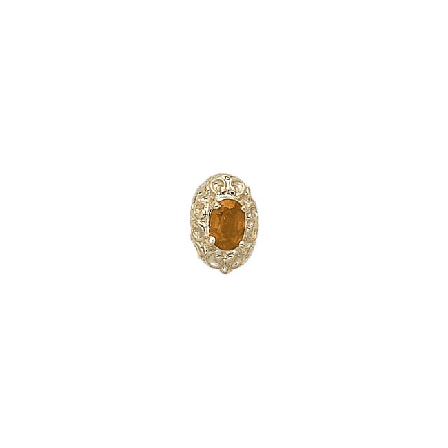 14 Karat Gold Citrine Slide