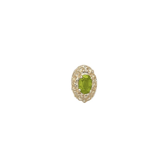 14 Karat Gold Peridot Slide