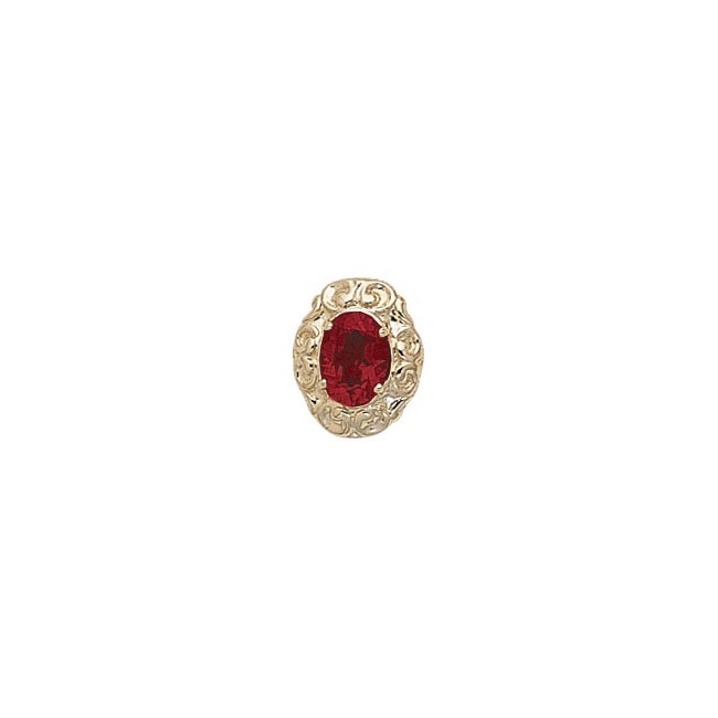 14 Karat Gold Garnet Slide