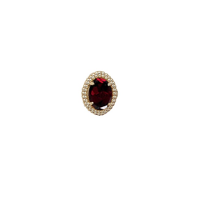 14 Karat Gold Garnet Slide