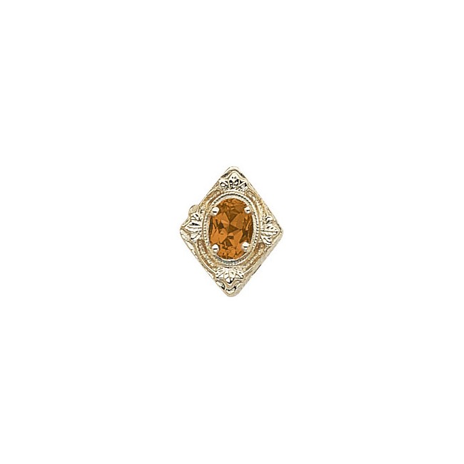 14 Karat Gold Citrine Slide