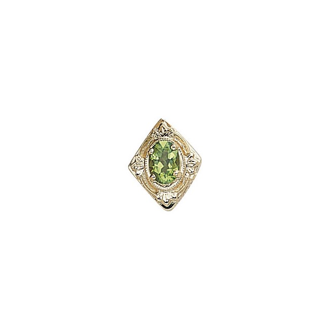 14 Karat Gold Peridot Slide