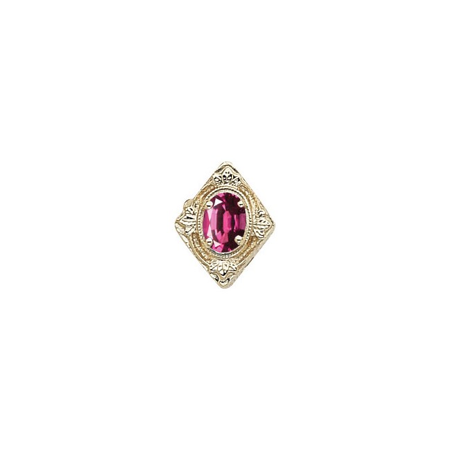 14 Karat Gold Rhodolite Garnet Slide