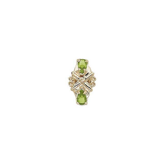 14 Karat Gold Peridot Slide