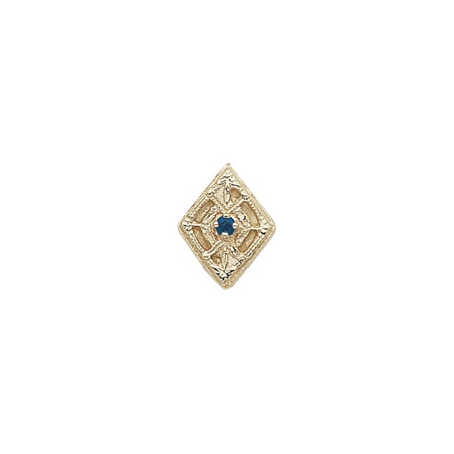 14 Karat Gold Sapphire Slide