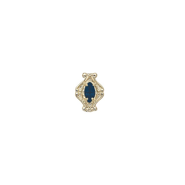 14 Karat Gold Sapphire Slide