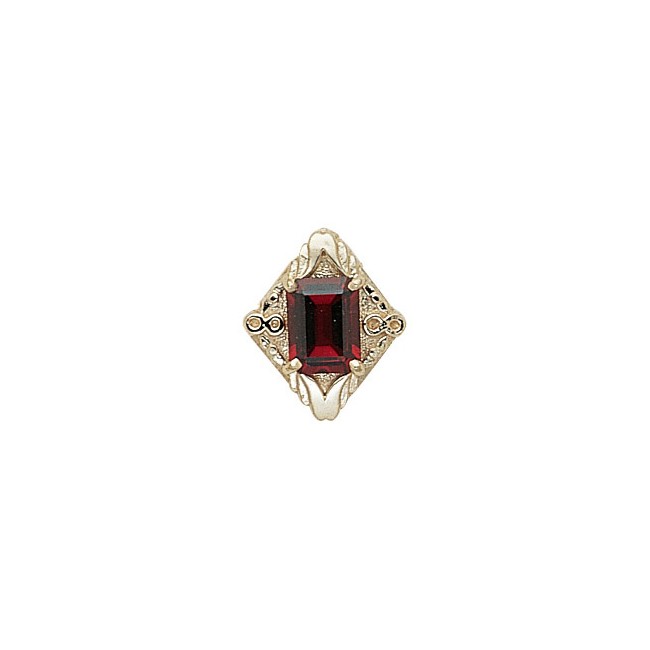 14 Karat Gold Garnet Slide