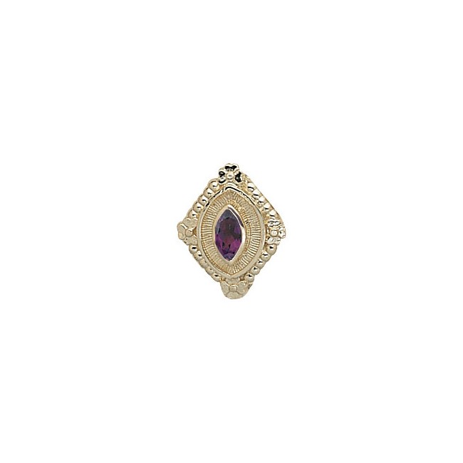 14 Karat Gold Amethyst Slide