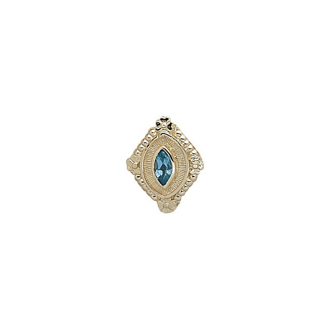 14 Karat Gold Blue Topaz Slide