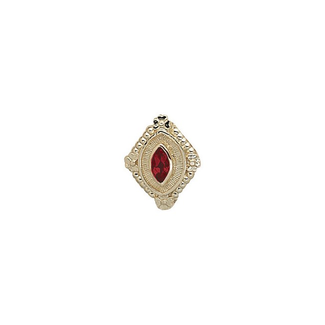 14 Karat Gold Garnet Slide