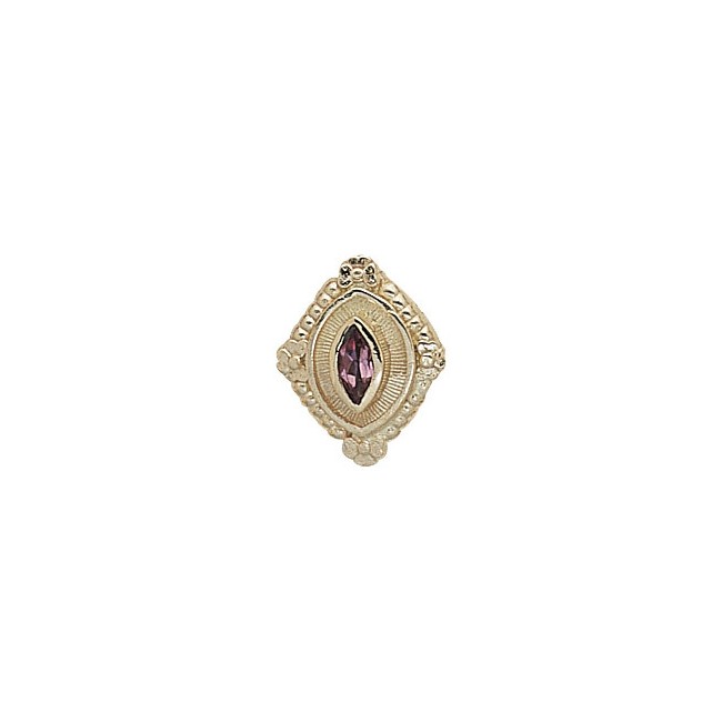 14 Karat Gold Pink Tourmaline Slide