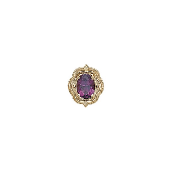 14 Karat Gold Amethyst Slide