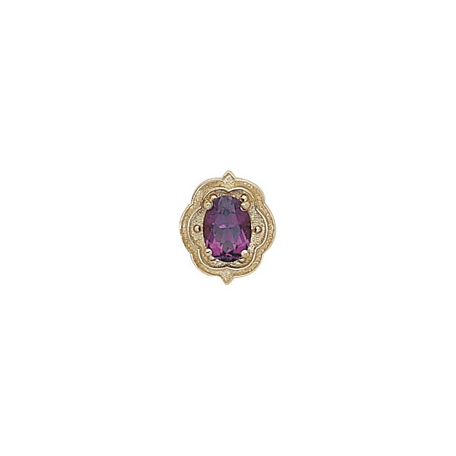 14 Karat Gold Amethyst Slide