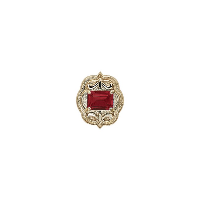 14 Karat Gold Garnet Slide