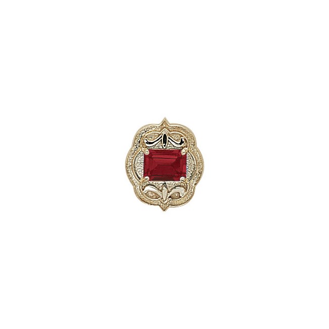 14 Karat Gold Garnet Slide