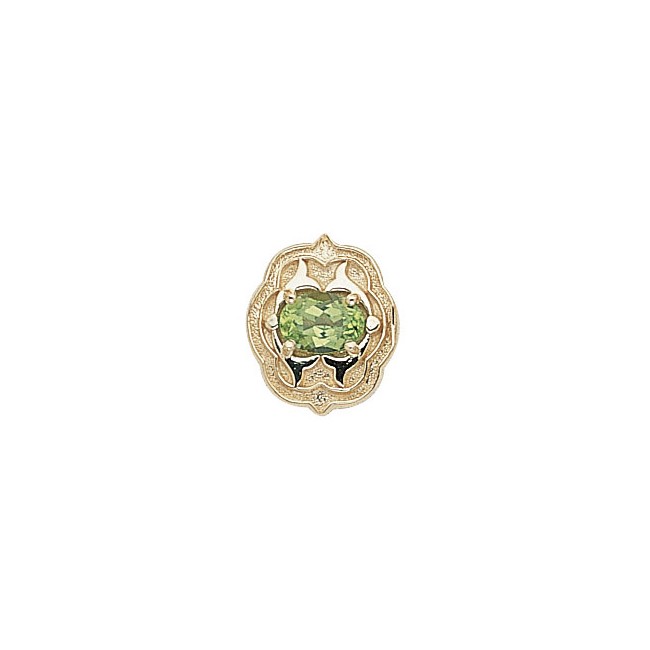 14 Karat Gold Peridot Slide