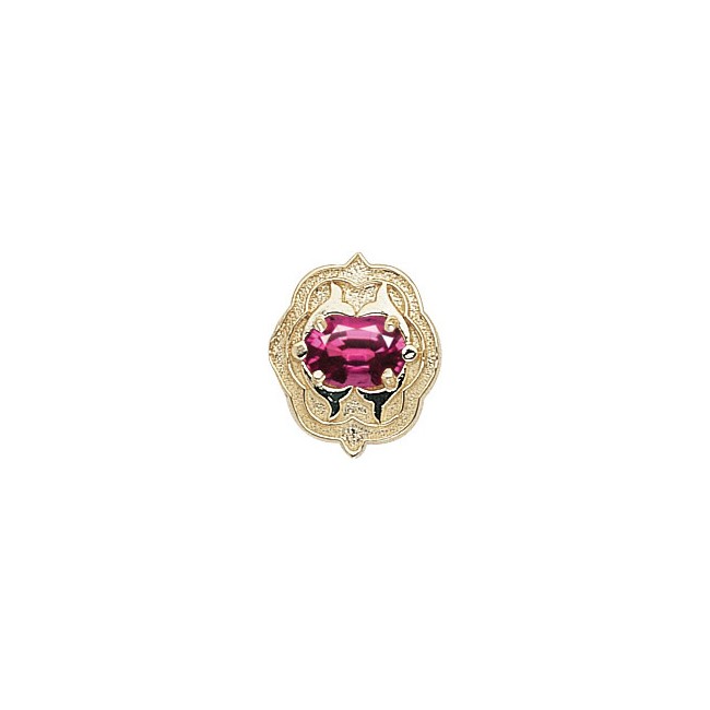 14 Karat Gold Rhodolite Garnet Slide