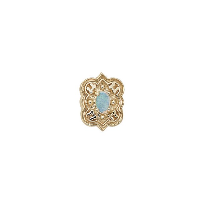 14 Karat Gold Opal Slide