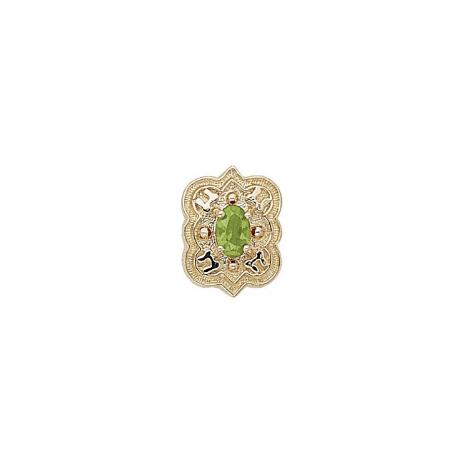 14 Karat Gold Peridot Slide