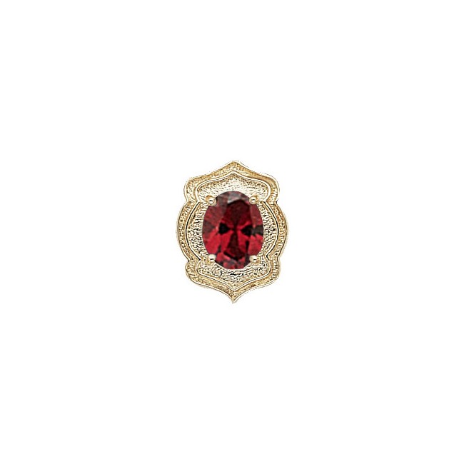 14 Karat Gold Garnet Slide