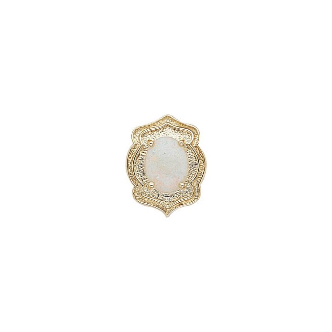 14 Karat Gold Opal Slide