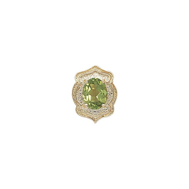 14 Karat Gold Peridot Slide