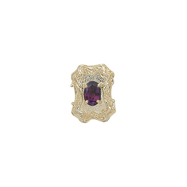 14 Karat Gold Amethyst Slide