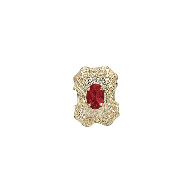 14 Karat Gold Garnet Slide