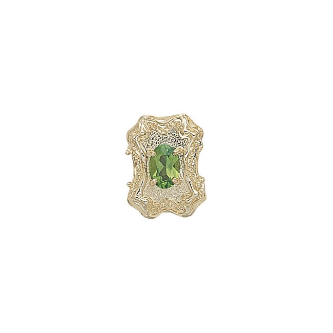 14 Karat Gold Peridot Slide