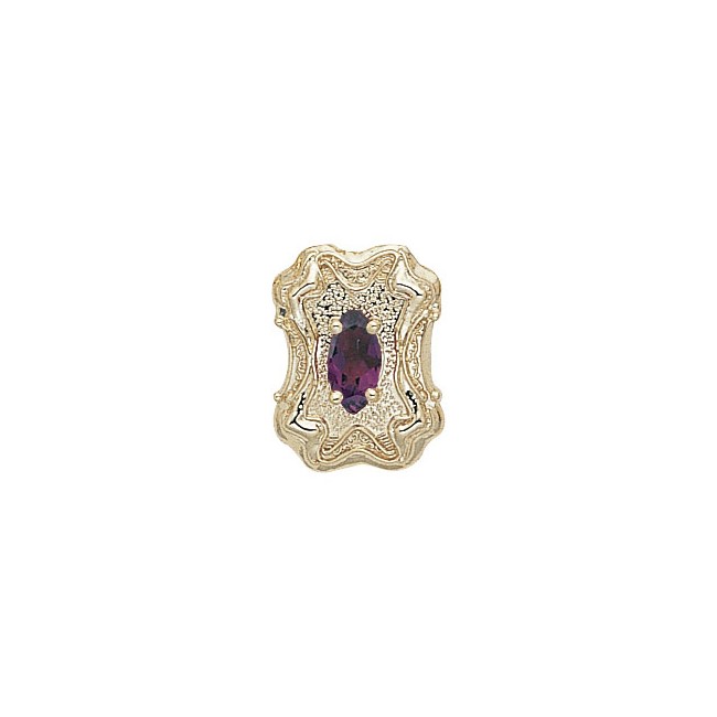 14 Karat Gold Amethyst Slide