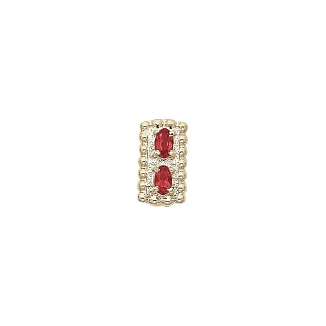 14 Karat Gold Garnet Slide