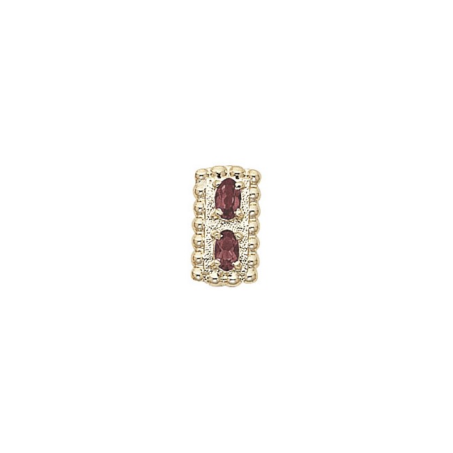 14 Karat Gold Pink Tourmaline Slide