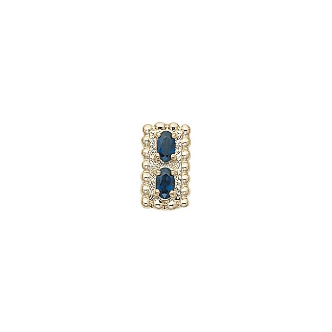 14 Karat Gold Sapphire Slide