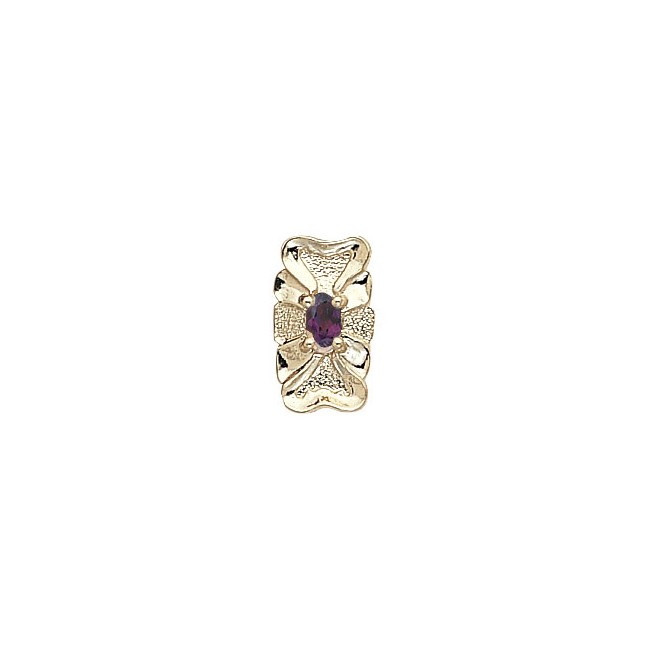 14 Karat Gold Amethyst Slide