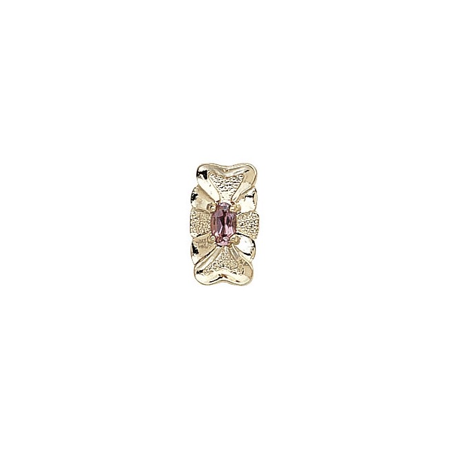 14 Karat Gold Pink Tourmaline Slide