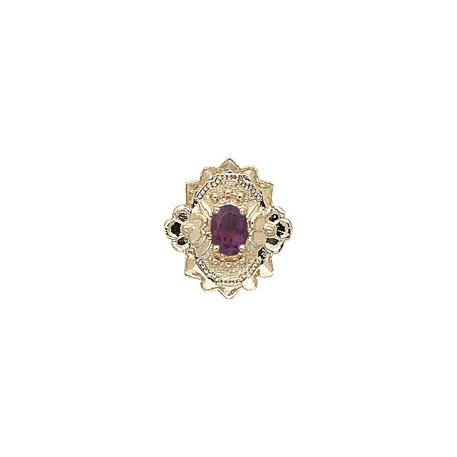 14 Karat Gold Amethyst Slide