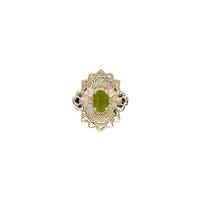 14 Karat Gold Peridot Slide