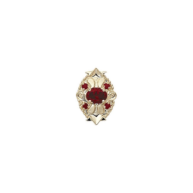 14 Karat Gold Garnet Slide