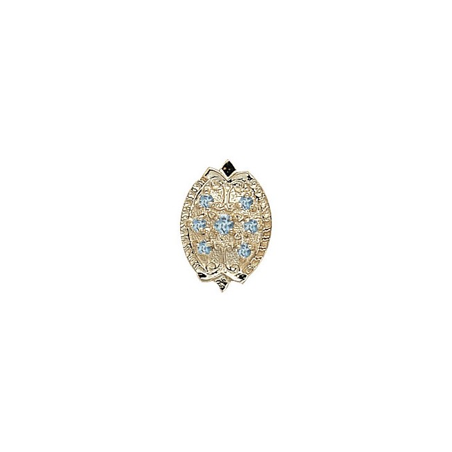 14 Karat Gold Aquamarine Slide
