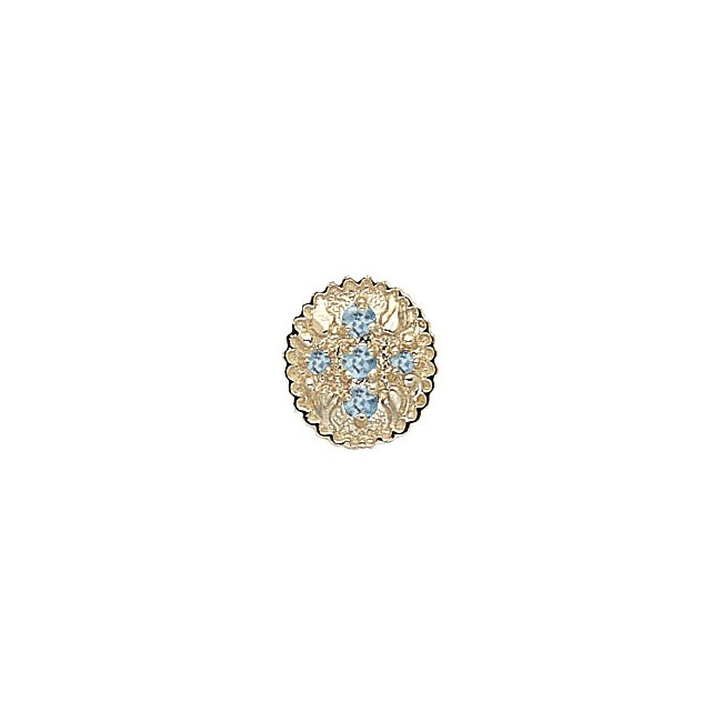 14 Karat Gold Aquamarine Slide