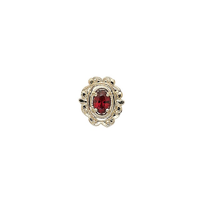 14 Karat Gold Garnet Slide