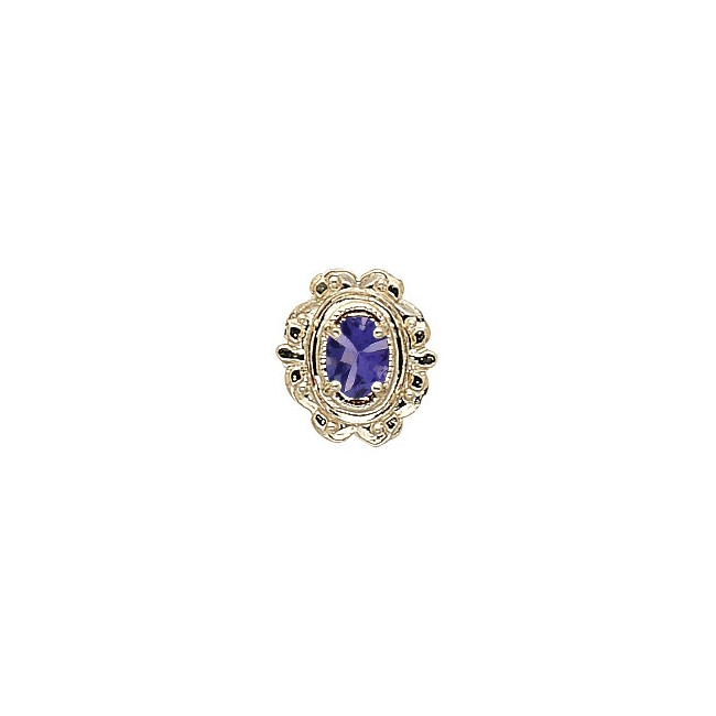 14 Karat Gold Iolite Slide