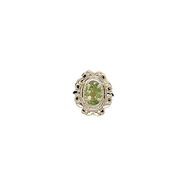 14 Karat Gold Peridot Slide