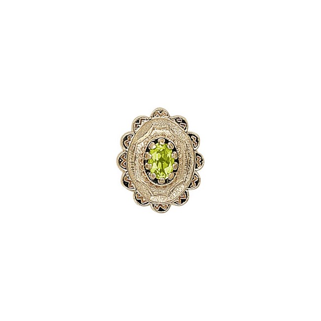 14 Karat Gold Peridot Slide