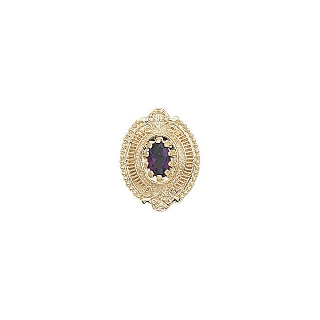 14 Karat Gold Amethyst Slide