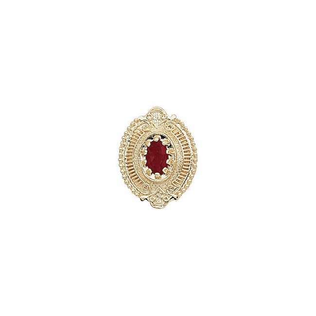 14 Karat Gold Garnet Slide